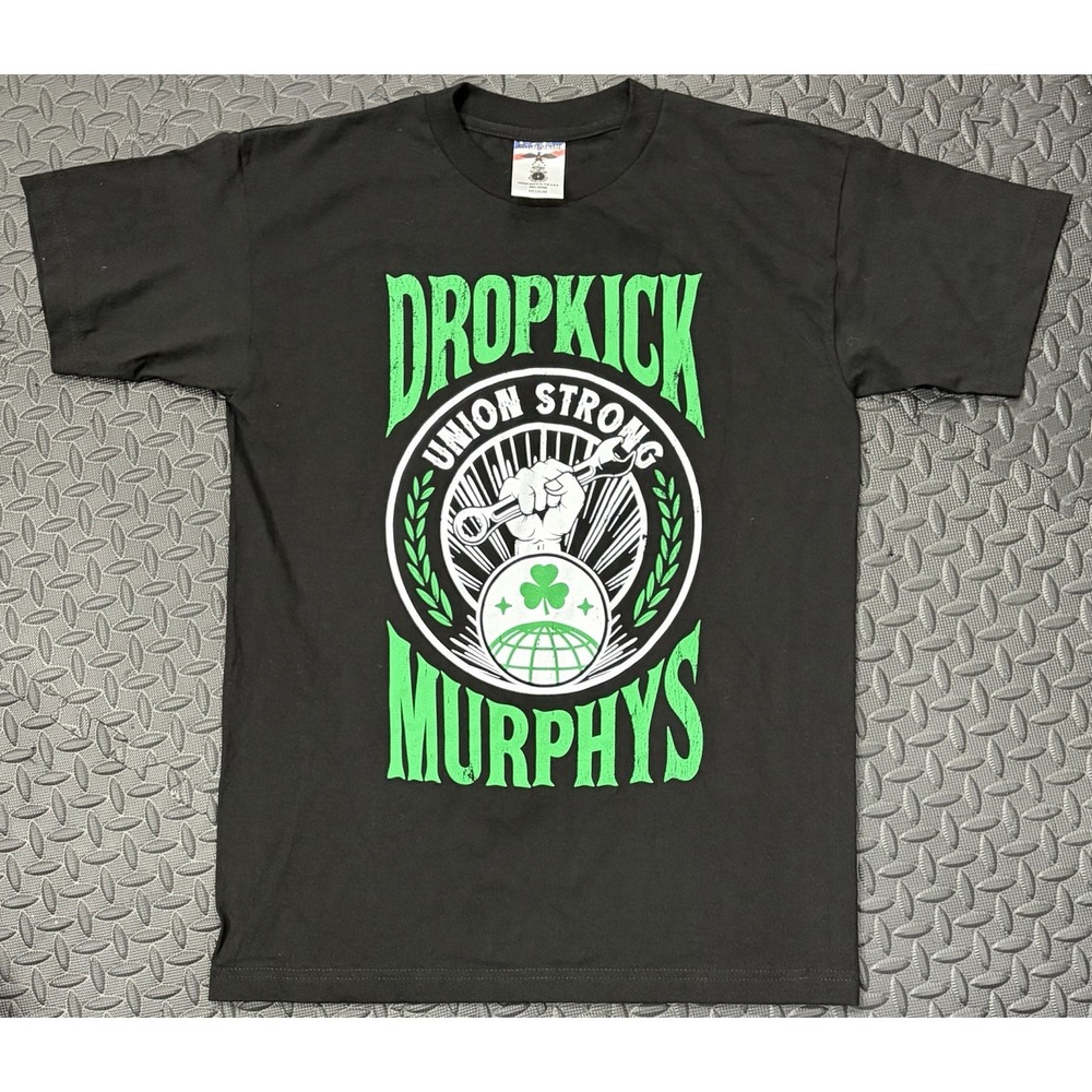 Dropkick Murphys T Shirt Unionmade USA Black M Union Strong Boston Irish Punk